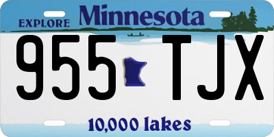 MN license plate 955TJX
