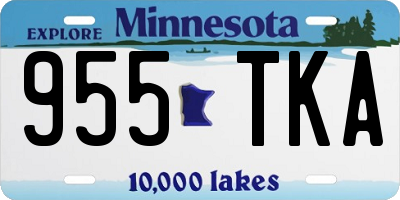 MN license plate 955TKA