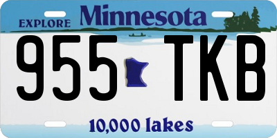 MN license plate 955TKB