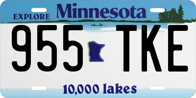 MN license plate 955TKE