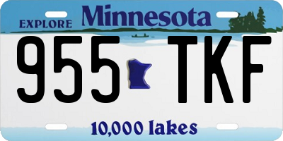 MN license plate 955TKF