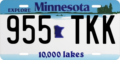 MN license plate 955TKK