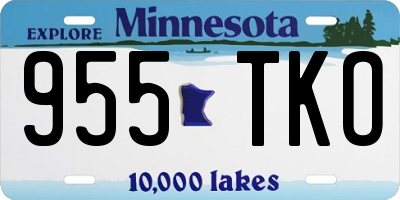 MN license plate 955TKO