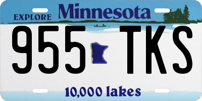 MN license plate 955TKS