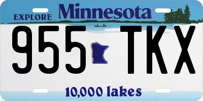 MN license plate 955TKX