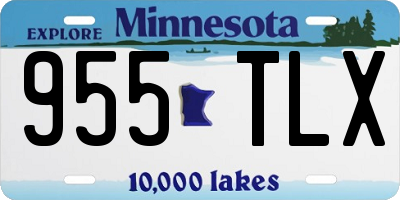 MN license plate 955TLX