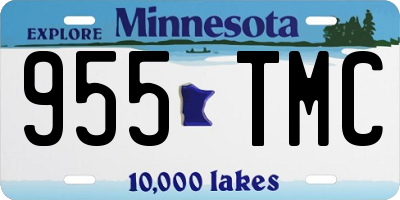 MN license plate 955TMC