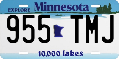 MN license plate 955TMJ