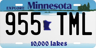 MN license plate 955TML