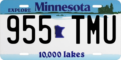 MN license plate 955TMU