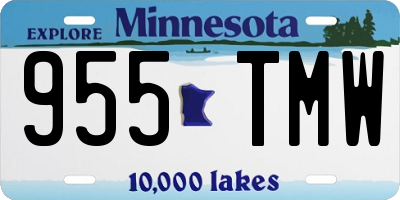 MN license plate 955TMW