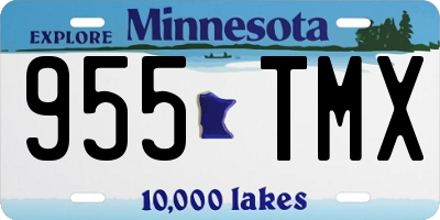 MN license plate 955TMX
