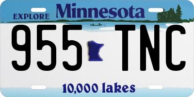MN license plate 955TNC