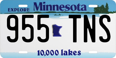 MN license plate 955TNS
