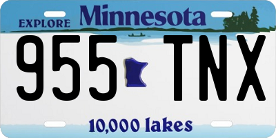 MN license plate 955TNX