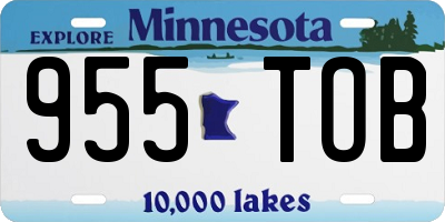 MN license plate 955TOB