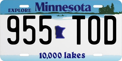 MN license plate 955TOD