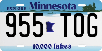 MN license plate 955TOG
