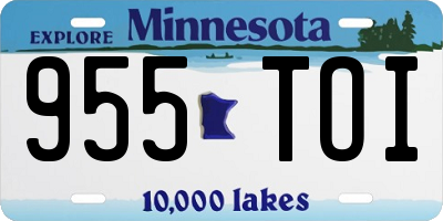 MN license plate 955TOI