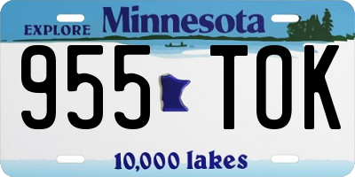 MN license plate 955TOK