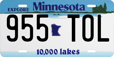 MN license plate 955TOL