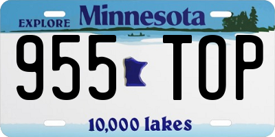 MN license plate 955TOP