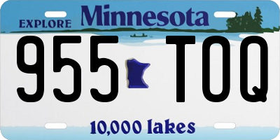 MN license plate 955TOQ