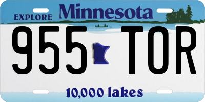 MN license plate 955TOR