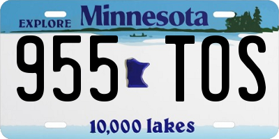 MN license plate 955TOS