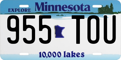 MN license plate 955TOU