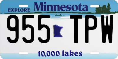 MN license plate 955TPW