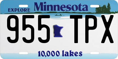 MN license plate 955TPX