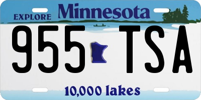 MN license plate 955TSA