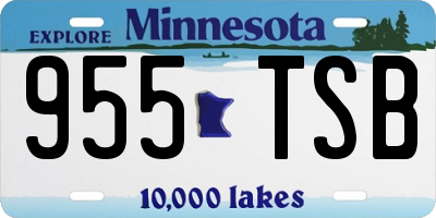 MN license plate 955TSB