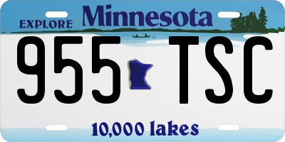 MN license plate 955TSC