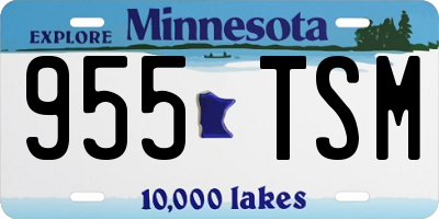 MN license plate 955TSM