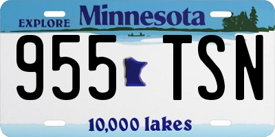 MN license plate 955TSN