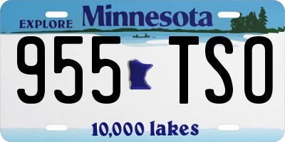 MN license plate 955TSO