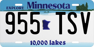 MN license plate 955TSV