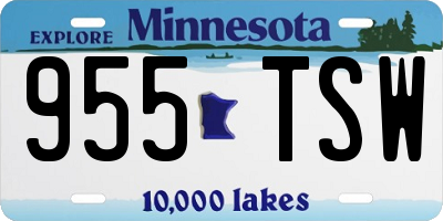MN license plate 955TSW