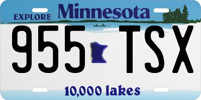 MN license plate 955TSX