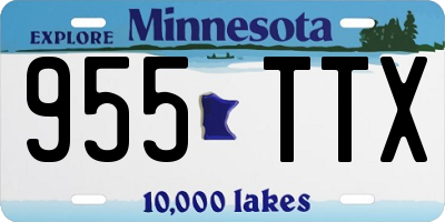 MN license plate 955TTX