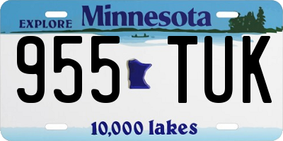 MN license plate 955TUK