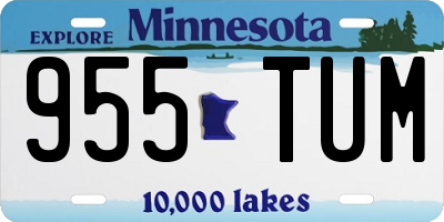 MN license plate 955TUM