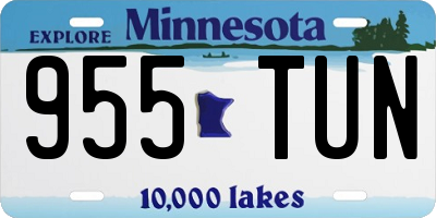 MN license plate 955TUN