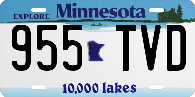 MN license plate 955TVD