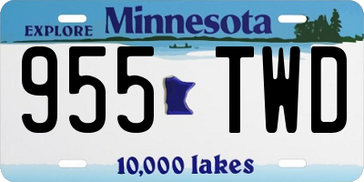 MN license plate 955TWD