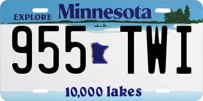 MN license plate 955TWI