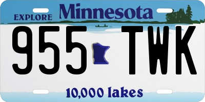 MN license plate 955TWK