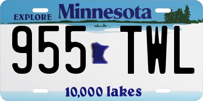 MN license plate 955TWL